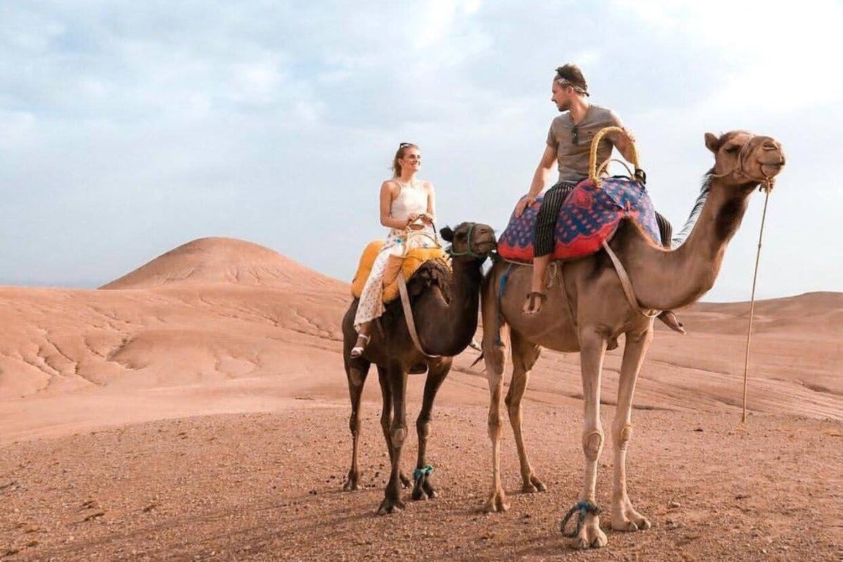 Agafay Desert Package Tour: Quad Biking, Camel Ride, Tea, and Dinner Experience